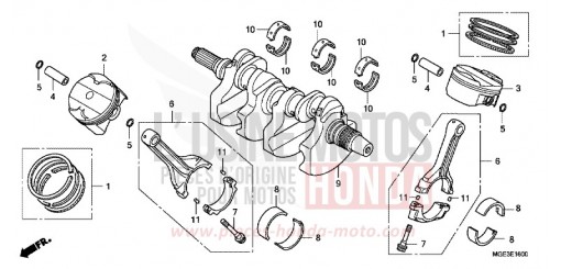 VILEBREQUIN/PISTON VFR1200FC de 2012